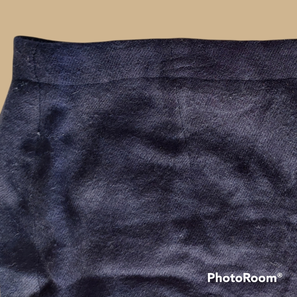 Vtg 90s navy blue blanket skirt - Picture 6 of 12